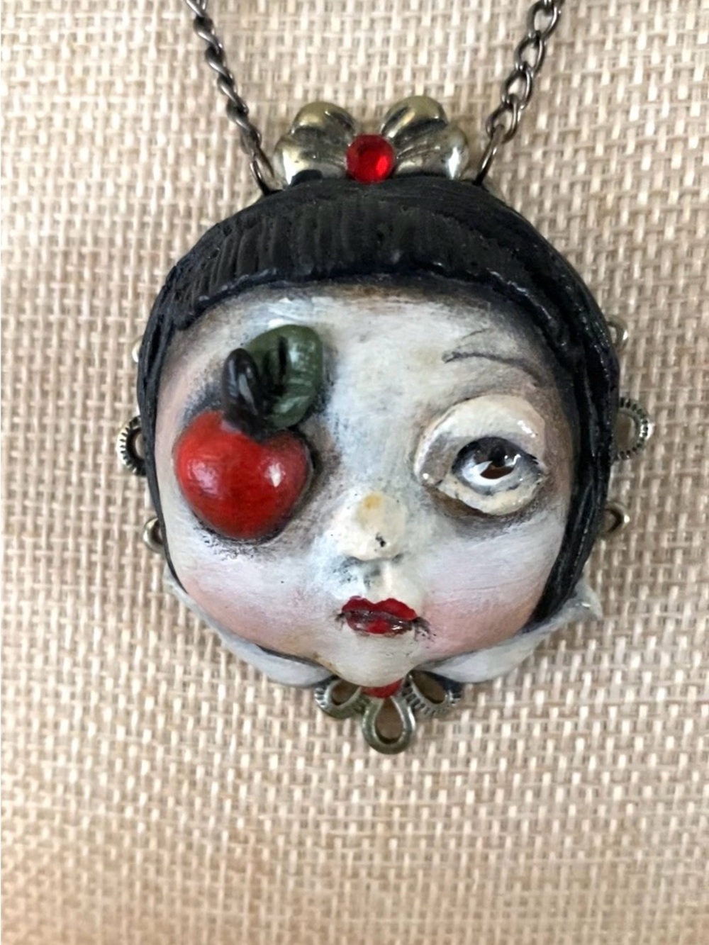 Handcrafted Gothic Style Face Pendant Necklace
